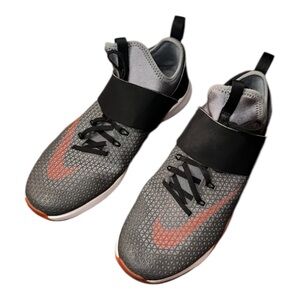 Women’s Nike Air Zoom Strong Training Tennis Shoe Grey/Black/Orange Size 10.5